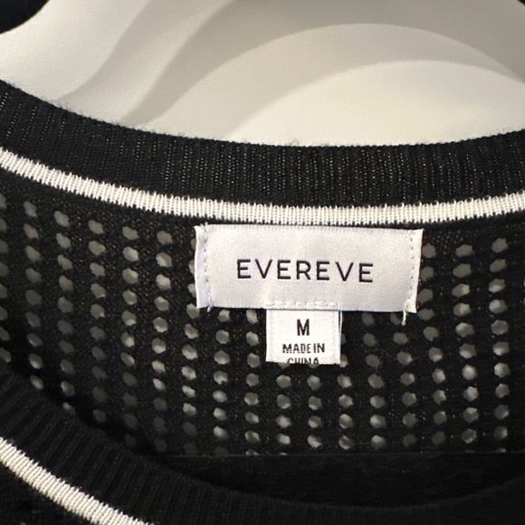 Evereve cotton mesh T-shirt sweater sz M - Picture 3 of 5